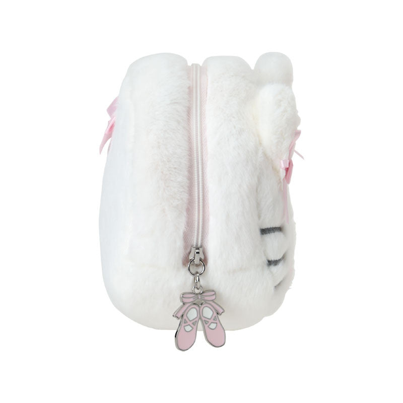 SANRIO | Hello Kitty Face-shaped Pouch 22.1 x 13.3 x 8.7cm (White Cat Ballerina)