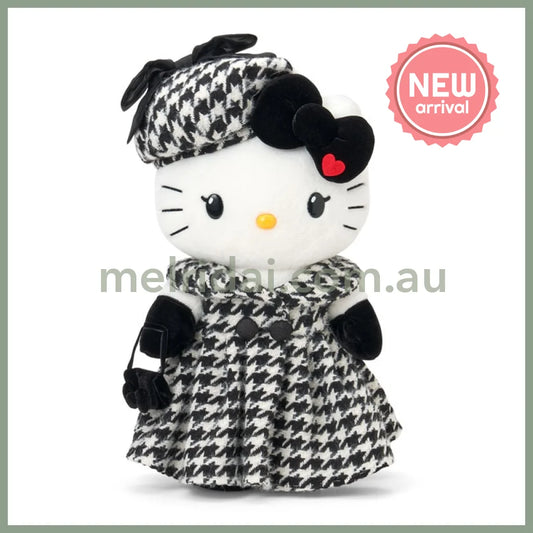 【Pre-order】SANRIO | Hello Kitty Limited Birthday Doll Plush Toy 280×165×450mm (Monochrome Girly Twin Coordinate)