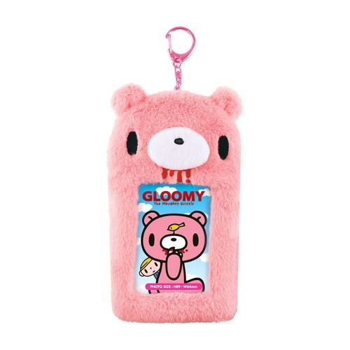 Gloomy Bear | Fluffy Photo Holder Card Case Keychain 160×90×20mm (Pink)