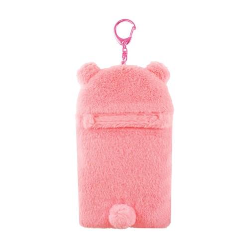 Gloomy Bear | Fluffy Photo Holder Card Case Keychain 160×90×20mm (Pink)