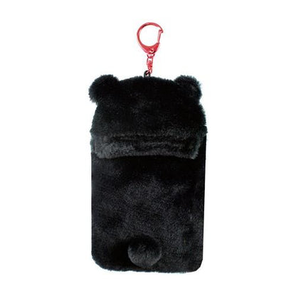Gloomy Bear | Fluffy Photo Holder Card Case Keychain 160×90×20mm (Black)