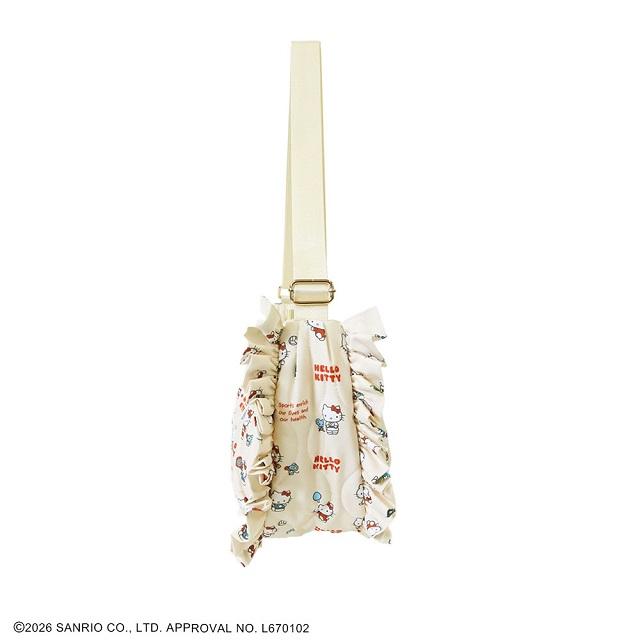 SANRIO x ACCOMMODE | Hello Kitty Quilting Frill Shoulder Bag 320x190x100mm