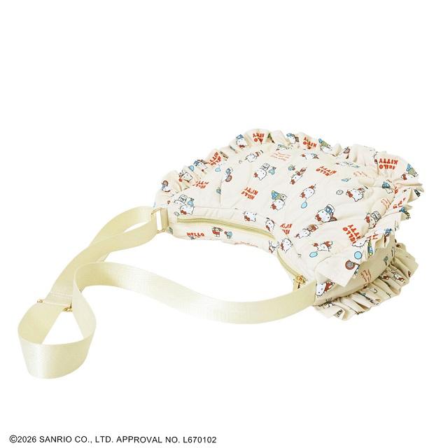 SANRIO x ACCOMMODE | Hello Kitty Quilting Frill Shoulder Bag 320x190x100mm