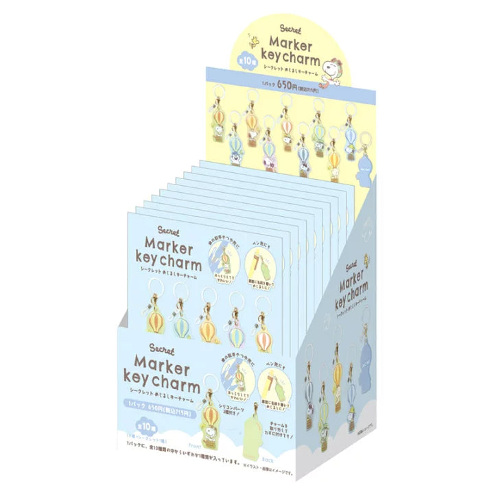 PEANUTS | Secret Snoopy Sign Key Charm Acrylic Keychain Blind Bag 25x50x3mm