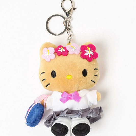 SANRIO x 10C REPIPI | Hello Kitty Mascot Fur Keychain Mascot Holder Bag Charm 100 x 55mm (Heisei Tanned)