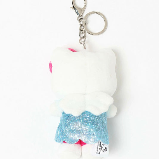 SANRIO x 10C REPIPI | Hello Kitty Mascot Fur Keychain Mascot Holder Bag Charm 100 x 55mm (Blue)