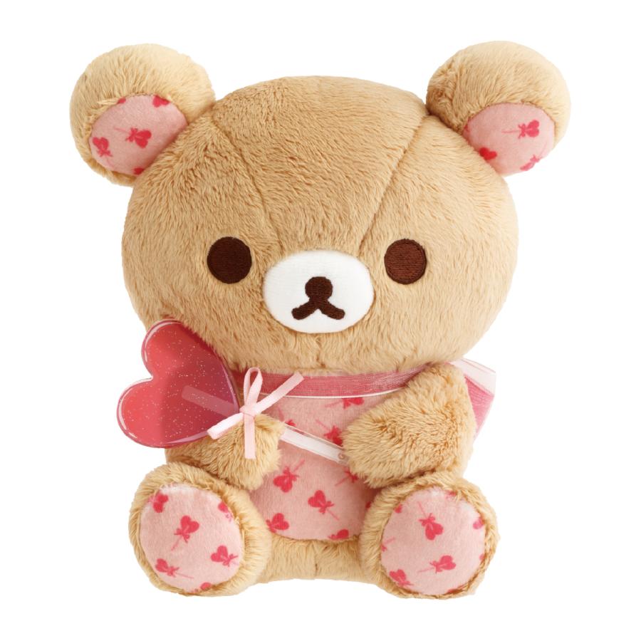 SAN-X | Rilakkuma Heart Theme Plush Toy Plush Doll 175x175x110mm (Rilakkuma Store Exclusive Collection)