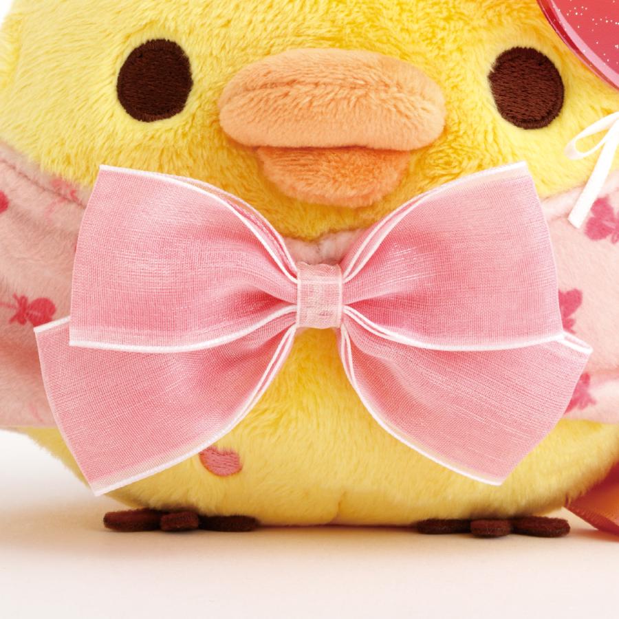 SAN-X | Rilakkuma Kiiroitori Heart Theme Plush Toy Plush Doll 110x145x110mm (Rilakkuma Store Exclusive Collection)