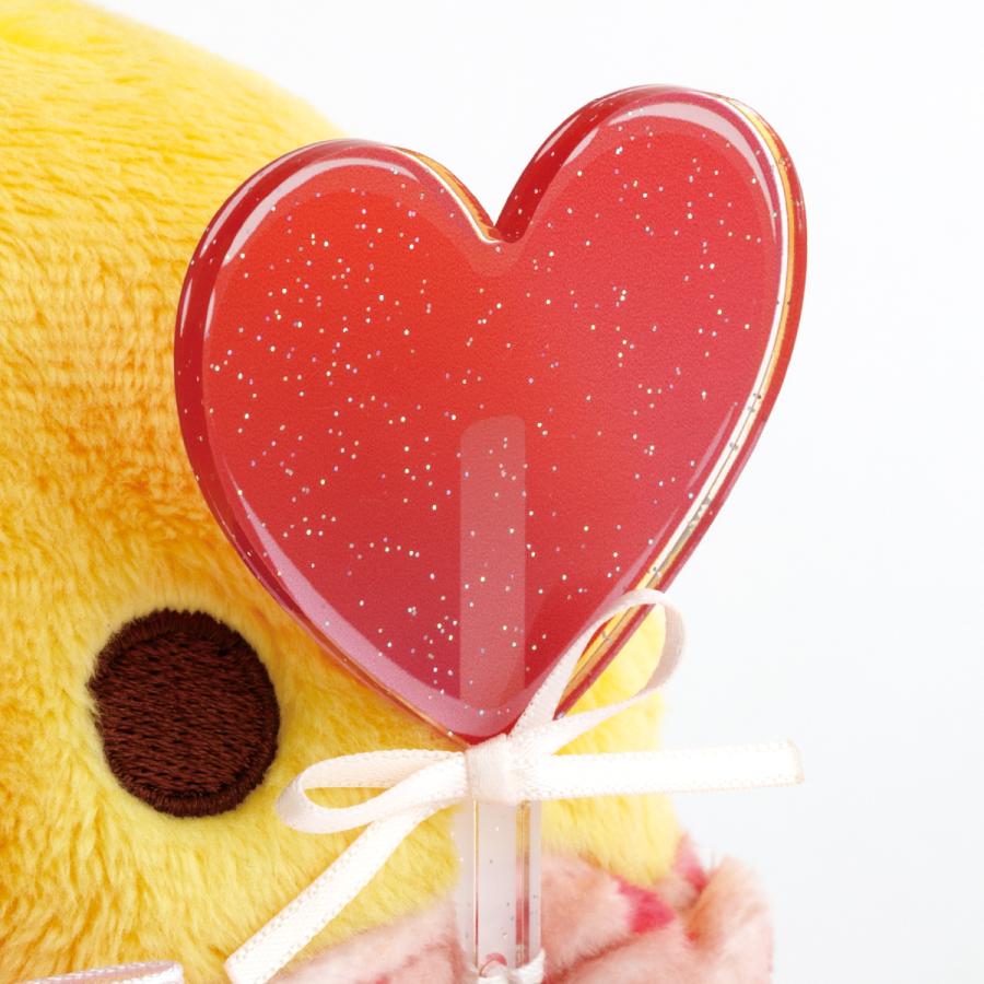 SAN-X | Rilakkuma Kiiroitori Heart Theme Plush Toy Plush Doll 110x145x110mm (Rilakkuma Store Exclusive Collection)