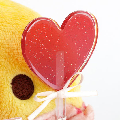 SAN-X | Rilakkuma Kiiroitori Heart Theme Plush Toy Plush Doll 110x145x110mm (Rilakkuma Store Exclusive Collection)