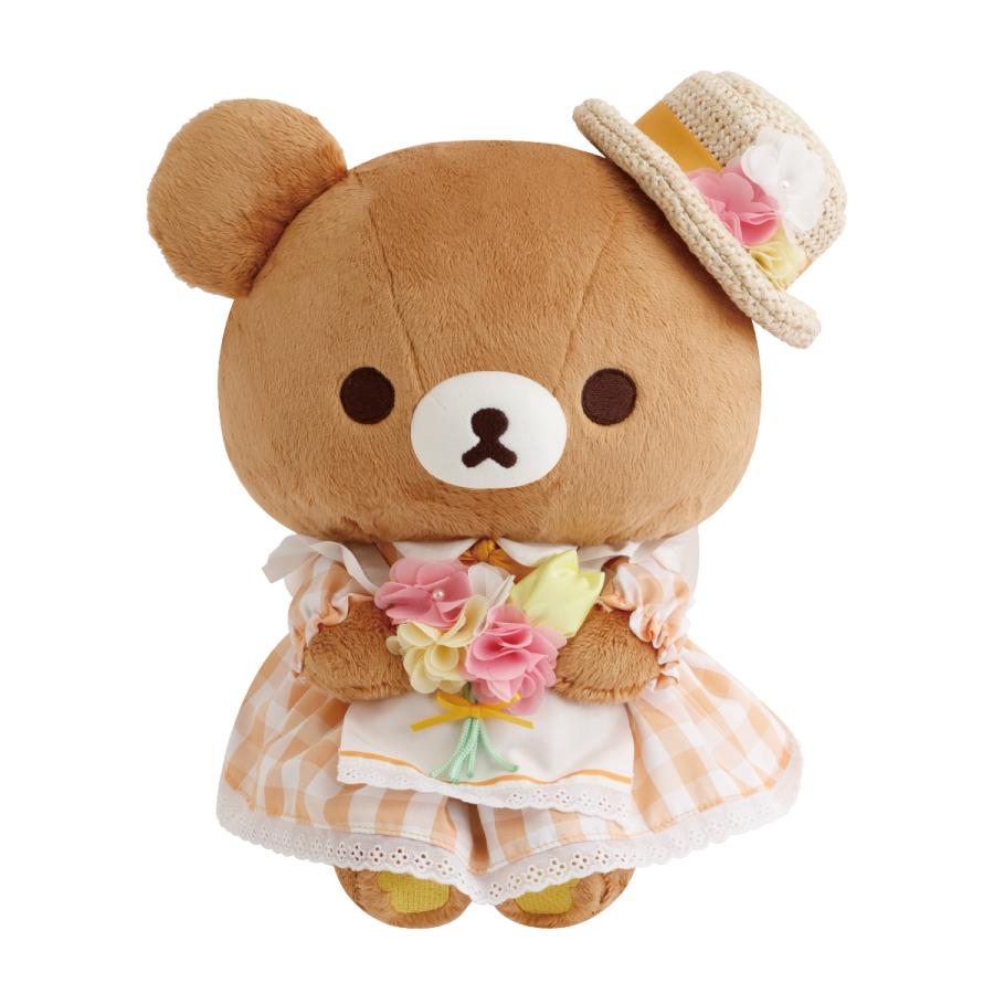 SAN-X | Rilakkuma Store Limited Chairoikoguma Plush Toy Plush Doll 270×225×135mm (Flower Marches)