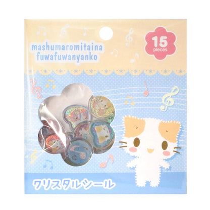SANRIO | Marshmallow Masyumaro Crystal Sticker Musical Note 190×190×20mm