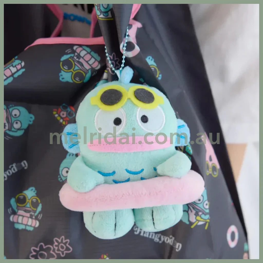 RODEO CROWNS x SANRIO | Hangyodon Mascot Holder Plush Keychain Bag Charm 12cm Approx. (Vacation Swimming Ring)