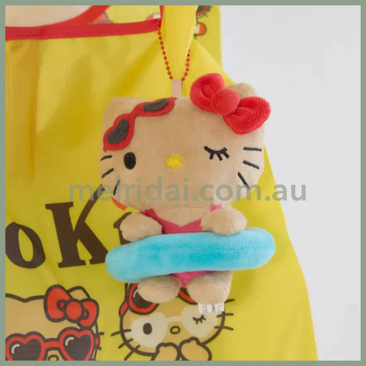 RODEO CROWNS x SANRIO | Hello Kitty Tanned Sereis Mascot Holder Plush Keychain Bag Charm 12cm Approx. (Vacation