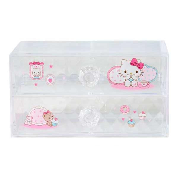 SANRIO | Hello Kitty Stacking Chest Drawer 163×93×90mm (Relaxing)