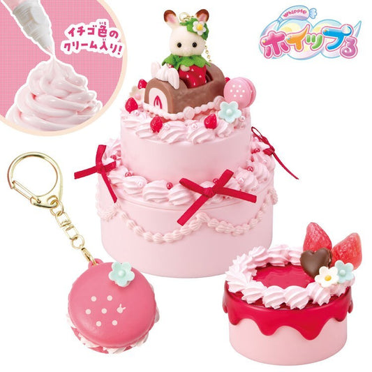 Sylvanian Families | Strawberry Anniversary Whipped Cream Sweets Kit Crepe Decoden