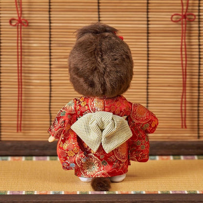 Monchhichi | Girl Plush Doll Plush Toy 140x80x210mm (Kimono Red)
