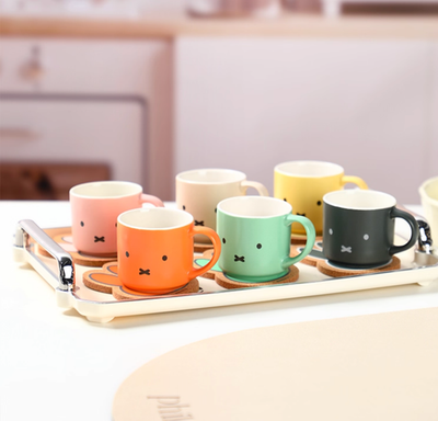 VIPO x Miffy | 70th Anniversary Ceramic Mug & Coaster Set Blind Box. (order six for complete box)