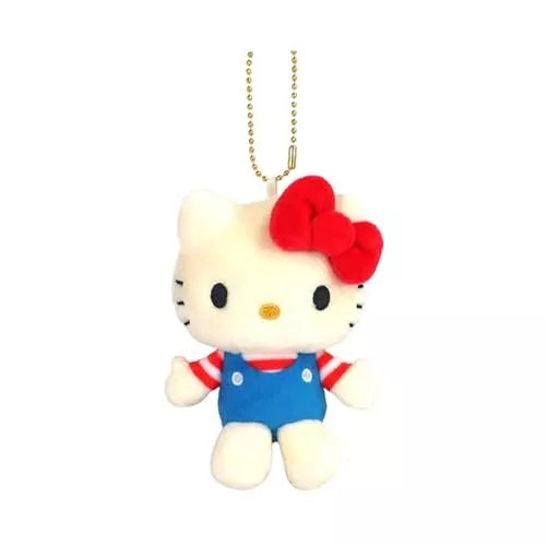 SANRIO | Hello Kitty Standard Blue Mascot Holder Plush Keychain 10cm Approx. (50th Anniversary)