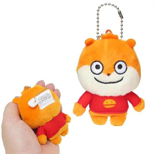 Studio UG | Mouse Mascot Holder Bag Charm Plush Keychain with Badge 70x95x35mm