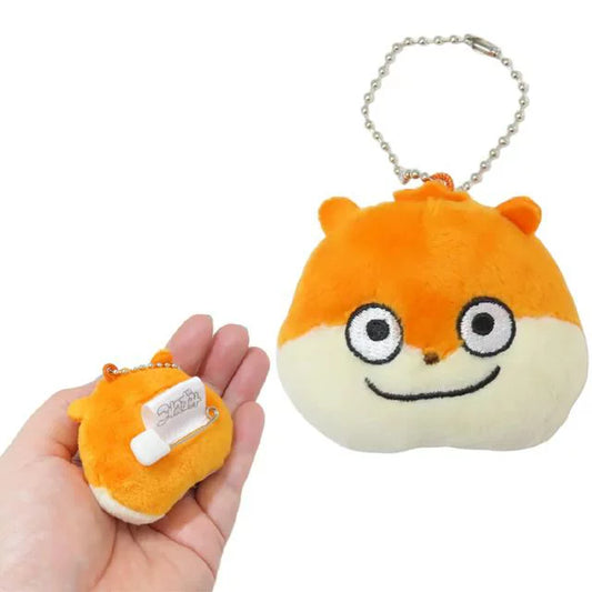 Studio UG | Mouse Face Shape Mascot Holder Bag Charm Plush Keychain with Badge 65x55x30mm