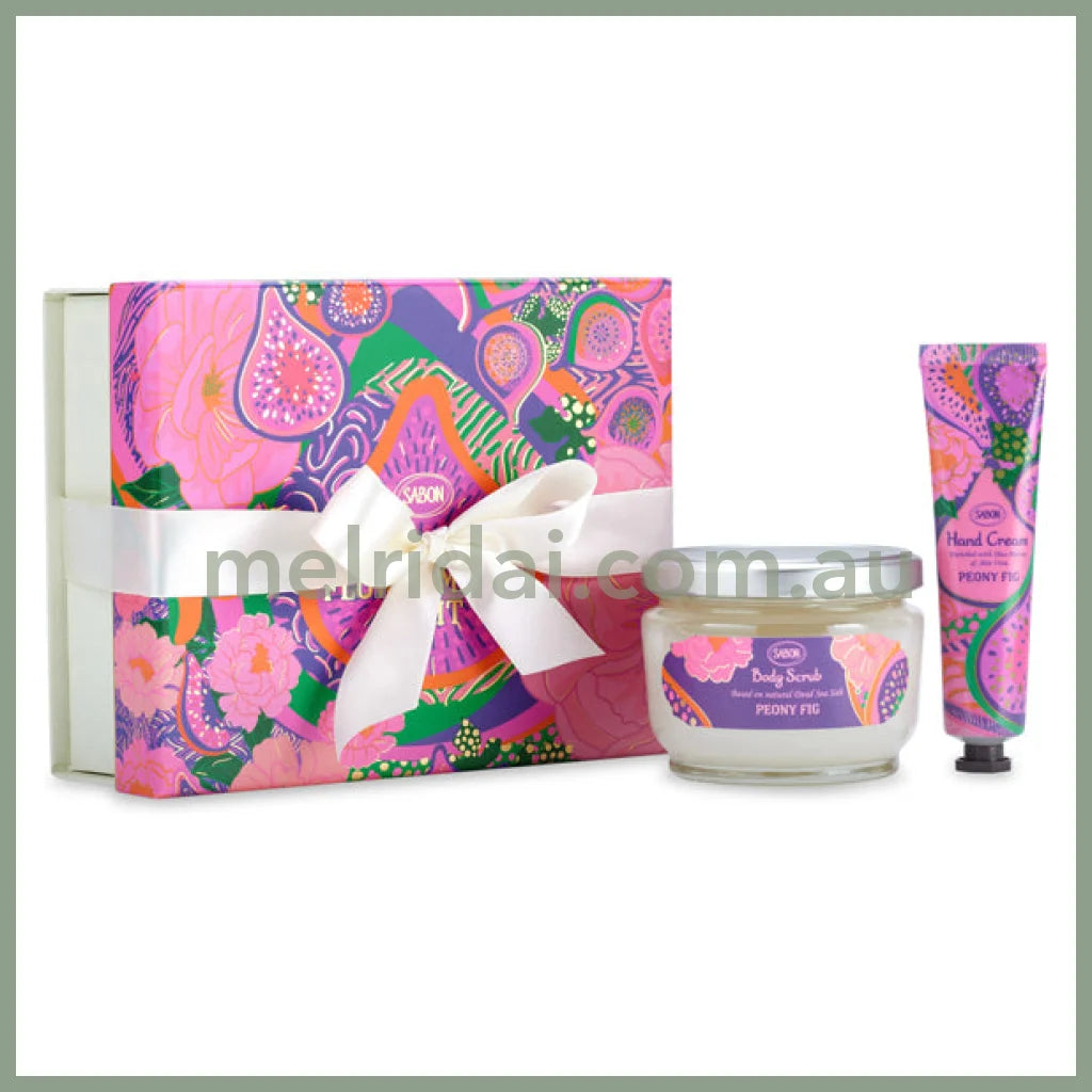 Sabon | Scrub Kit Peony Fig Limited Set ( Body 320G+Hand Cream 30G) +