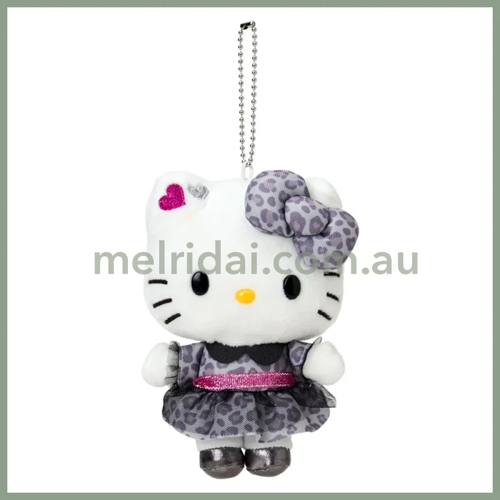 SABRIO | Hello Kitty Mascot Holder Plush Keychain Bag Charm 94 x 65 x 135mm (Monotone Animal)