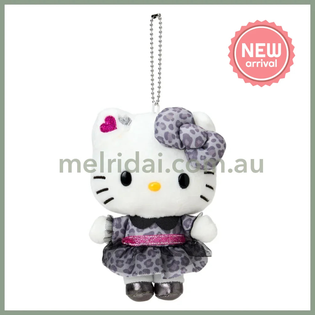 SABRIO | Hello Kitty Mascot Holder Plush Keychain Bag Charm 94 x 65 x 135mm (Monotone Animal)