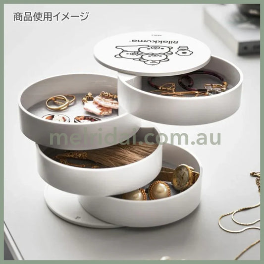 San-X | 4-tier Tray Accessory Tray 100×Φ100mm (Basic Rilakkuma Flower)