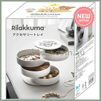 San-X | 4-tier Tray Accessory Tray 100×Φ100mm (Basic Rilakkuma Flower)