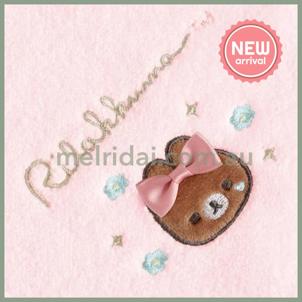 SAN-X | Chairoikoguma Hand Towel Handkerchief 250×250mm (Makeup Rilakkuma)