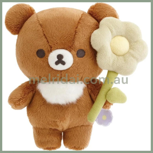 San-X | ChairoiKoguma Plush Toy Plush Doll 165×160×85mm (Basic Rilakkuma Flower)