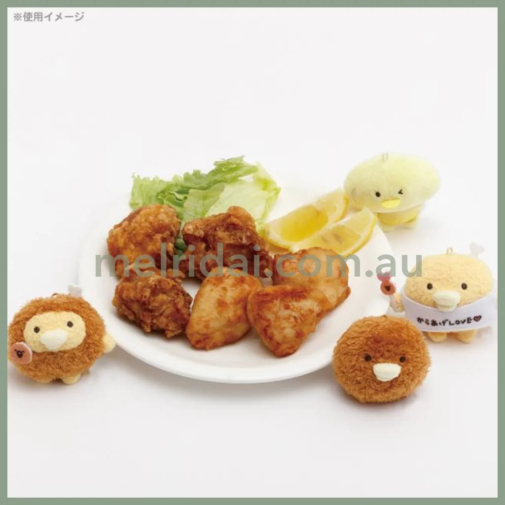 SAN-X | Chickip Dancers Tenori Plush Mini Keychain H55×W75×D45mm (Karaage Love)