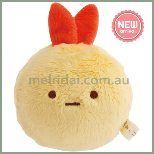 SAN X | Ebifurai no Shippo Fried Shrimp Squish Round Plush Doll Face 65×65×65mm