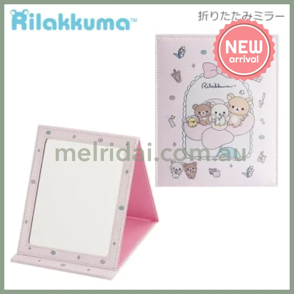 SAN-X | Folding Mirror Stand 170×140×10mm (Makeup Rilakkuma)