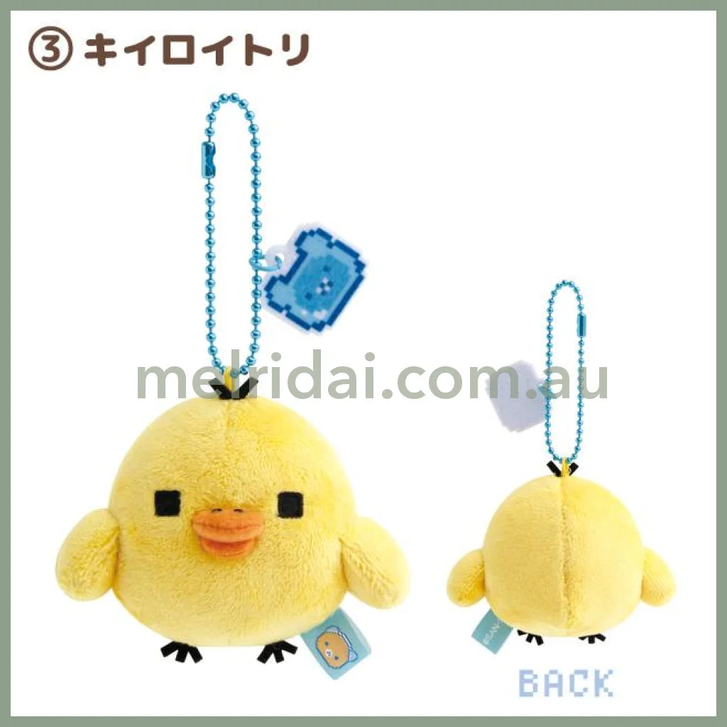 SAN-X | Gaming Rilakkuma Plush Keychain 85×65×35mm (Rilakkuma Gaming Pixel Art) 3 Kiiroitori