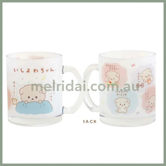 San-X | Glass Mug Cup 90 X Ø80Mm (Ishiyowachan-Ashita No Jibun Ni Makasemasu)