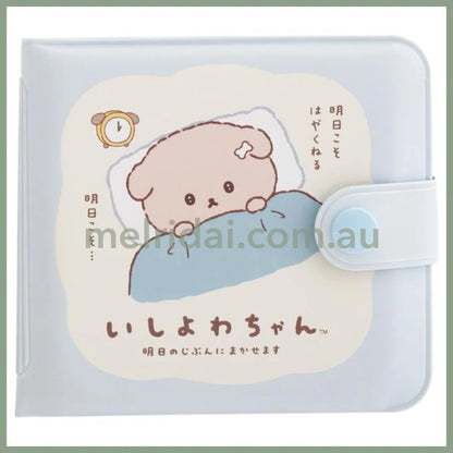 SAN-X | Ishiyowa-chan/Ishiyowachan Small Vinyl Wallet 90×95×10mm (Light Blue)