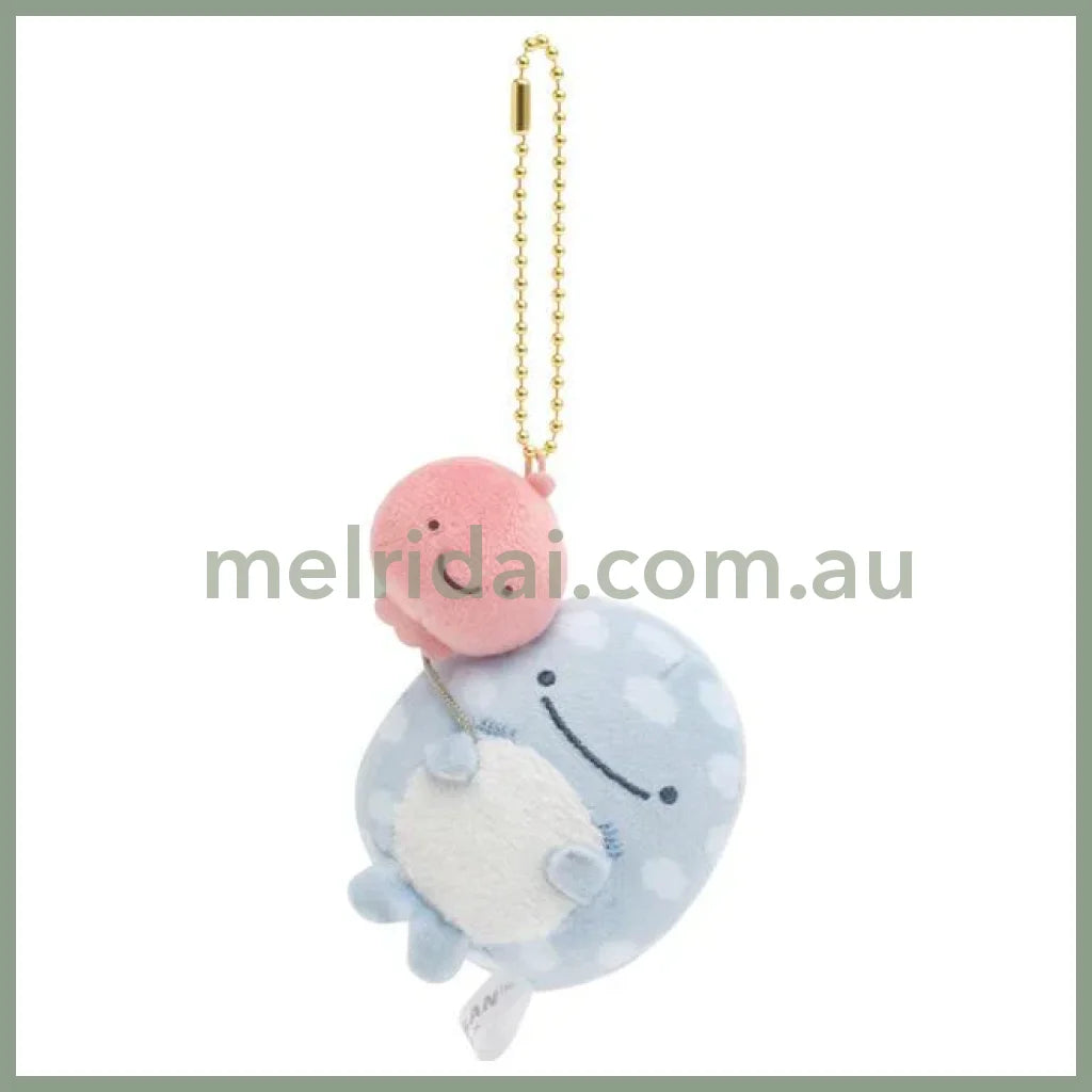 SAN-X | JINBESAN Hanging Plush Keychain 10th Anniversary Balloon Fish H60×W55×D50mm (Jinbe San)