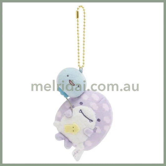 SAN-X | JINBESAN Hanging Plush Keychain 10th Anniversary Balloon Fish H60×W55×D50mm (Shark)