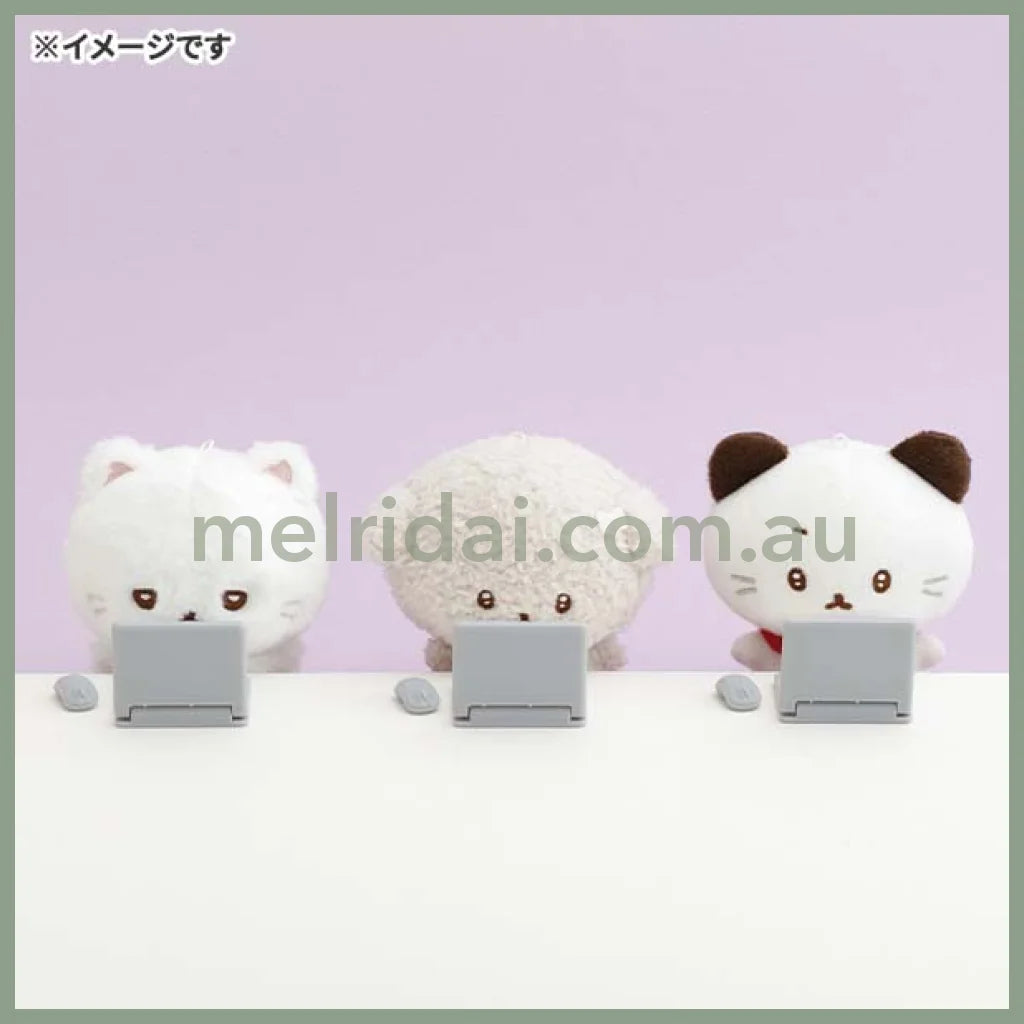 SAN-X | Junior-chan Staring Ver Hanging Plush Keychain Mascot Holder Bag Charm 100×85×70mm (Junior Chan Appears)