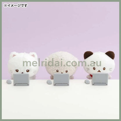 SAN-X | Junior-chan Staring Ver Hanging Plush Keychain Mascot Holder Bag Charm 100×85×70mm (Junior Chan Appears)