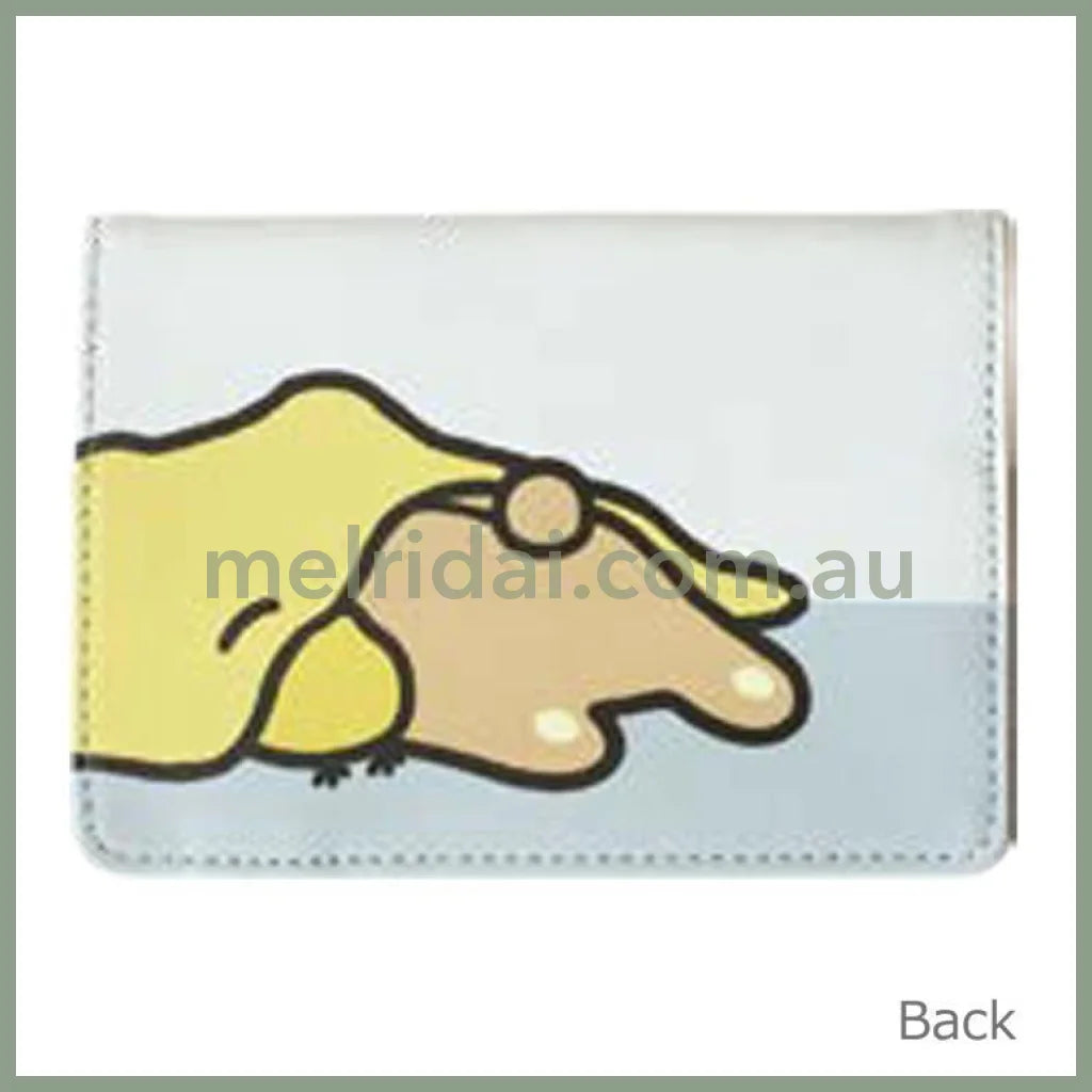 SAN-X | Kiiroitori & Rilakkuma Passport Cover Card Holder 100×141×10mm (Light Grey)