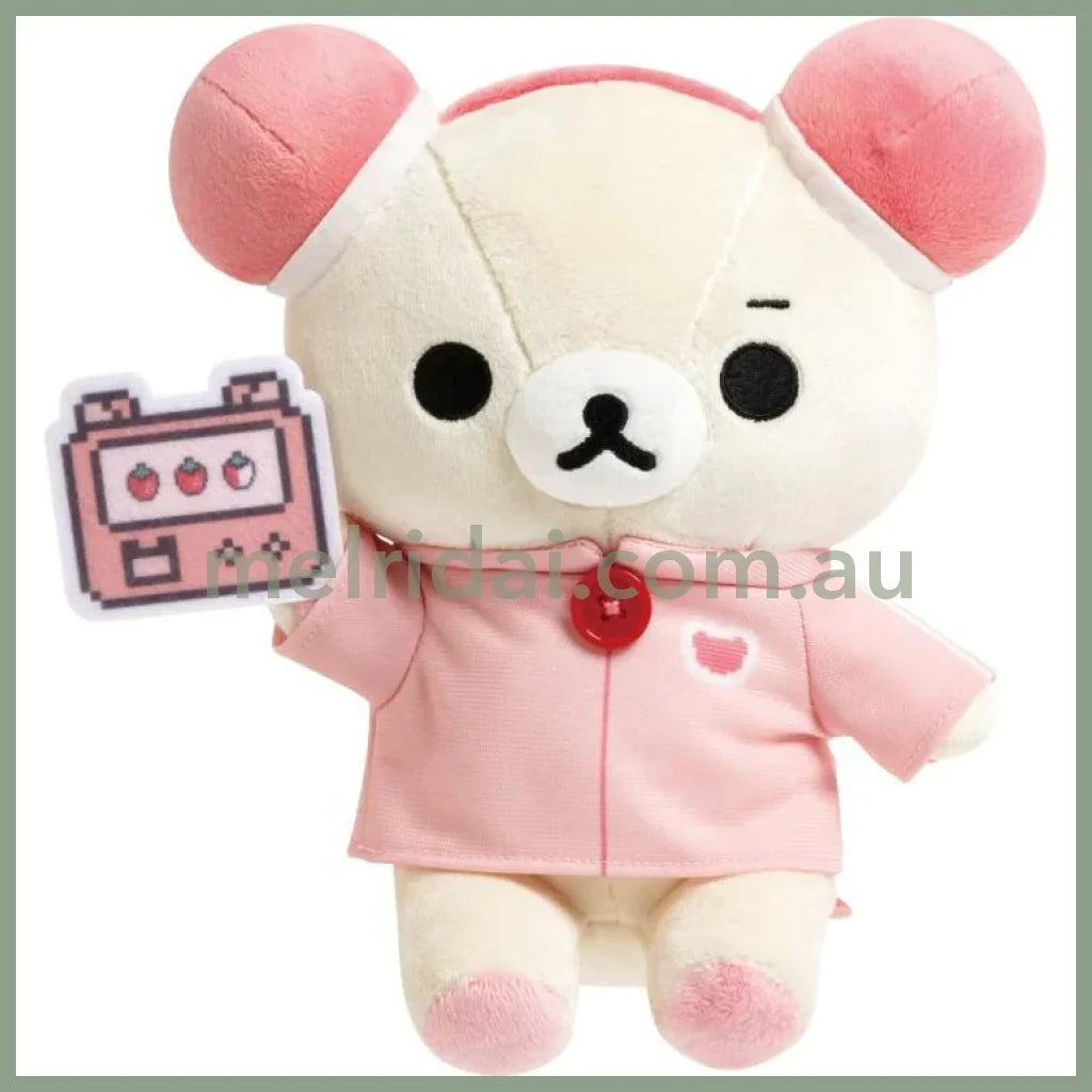 SAN-X | Korilakkuma Plush Toy Plush Doll Pink 190×190×120mm (Rilakkuma Gaming Console)