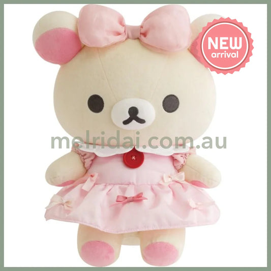 SAN-X | Korilakkuma Ribbon Dress Plush Toy Plush Doll M 300×245×170mm (Makeup Rilakkuma)