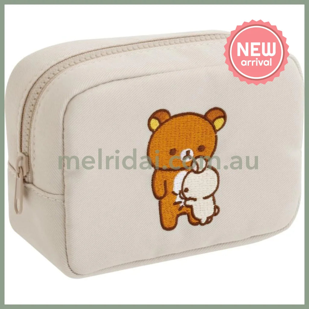 SAN-X | Korilakkuma & Rilakkuma Mini Square Pouch 90×120×50mm (Stay With Me)