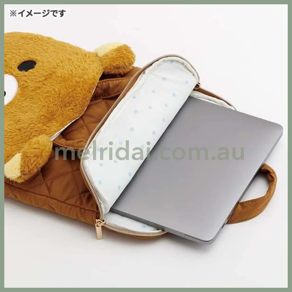 SAN-X | Laptop PC Bag Laptop Case Quilted Face 320×220×17mm (Stay With Me)