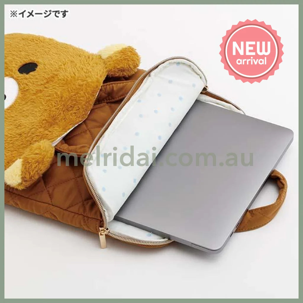 SAN-X | Laptop PC Bag Laptop Case Quilted Face 320×220×17mm (Stay With Me)