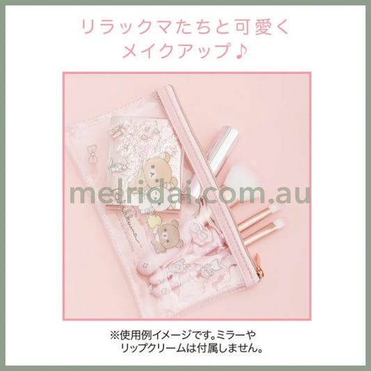 SAN-X | Makeup Brush Set with Pouch 100×200mm (Makeup Rilakkuma)