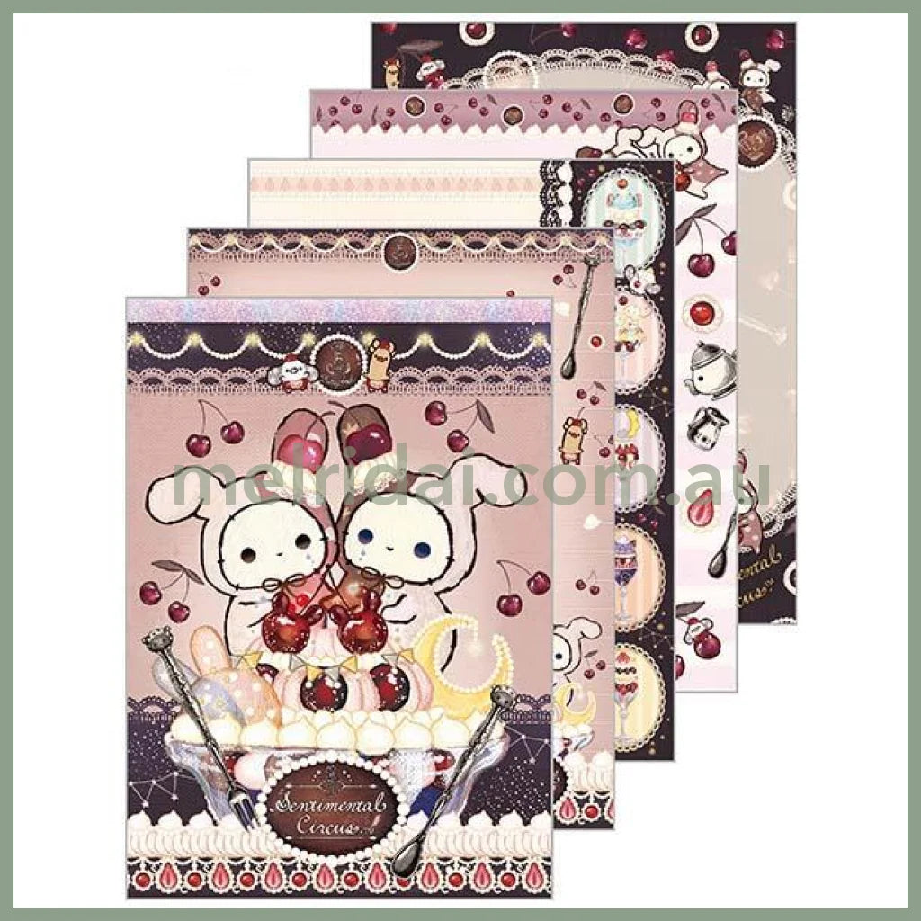 San-X | Memo Pad 100 Sheets With 4 Different Designs 148 X 105Mm (Yofukashi Parfait To Hoshikuzu